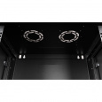 Шкаф 19" телекоммуникационный настенный, 6U 368x600х450 мм, дверь металл, черный